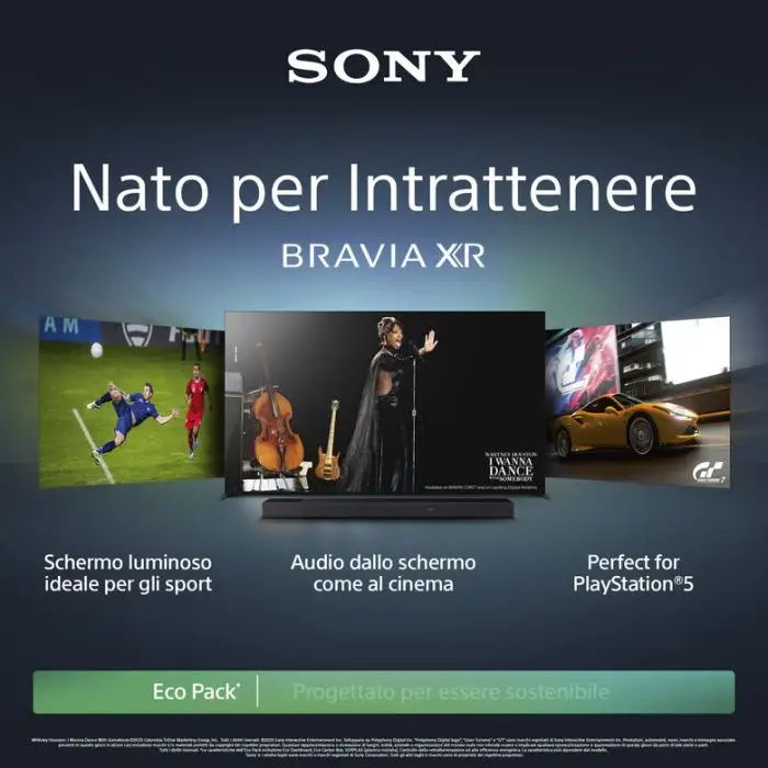Sony BRAVIA XR XR-65A95L QD-OLED 4K HDR Google TV ECO PACK BRAVIA CORE Perfect for PlayStation5 Seamless Edge Design , 149636 , Immagine 2