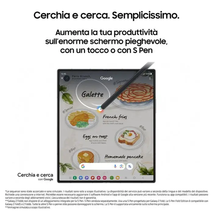 Samsung Galaxy Z Fold6 Smartphone AI, 512GB, RAM 12GB, Display 6,3&quot;/7,6&quot; Dynamic AMOLED 2X, Pink , 154567 , Immagine 3