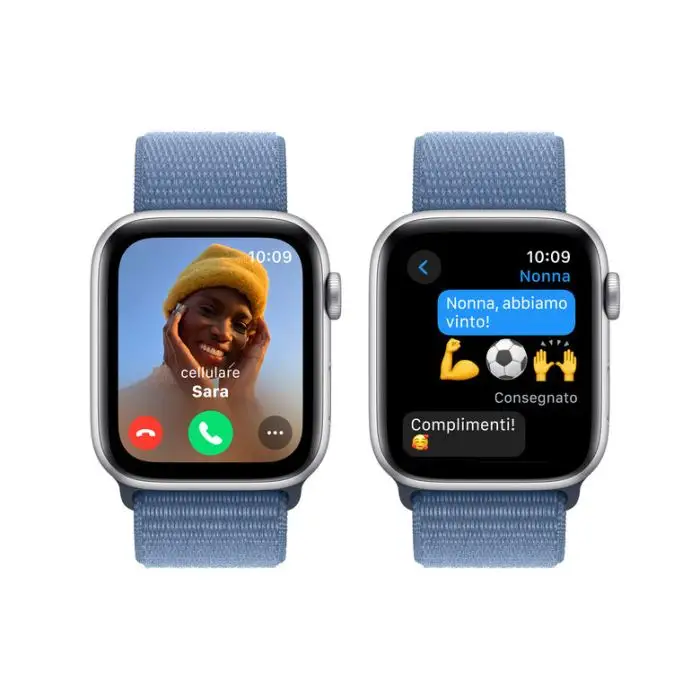 Apple Watch SE GPS Cassa 44mm in Alluminio con Cinturino Sport Loop Blu Inverno , 156620 , Immagine 4
