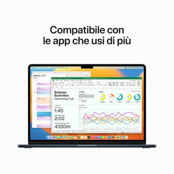 Apple MacBook Air 15&quot; M2 8-core CPU 10-core GPU 256GB Mezzanotte , 147877 , Immagine 7
