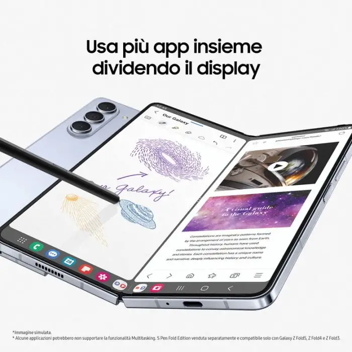 Samsung Galaxy Z Fold5 RAM 12GB Display 6,2&quot;/7,6&quot; Dynamic AMOLED 2X Icy Blue 1TB , 148285 , Immagine 4