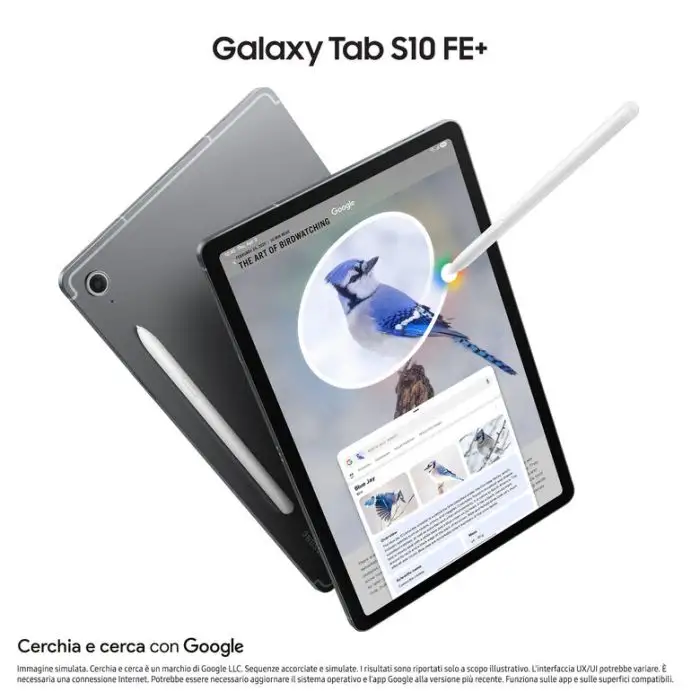 Samsung Galaxy Tab S10 FE+ Tablet Android Display 13.1 Pollici Wifi 12/256GB 10.090 mAh S Pen Android 15 Gray , 158218 , Immagine 2