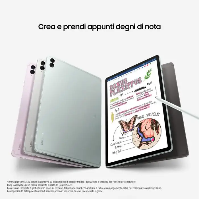 Samsung Galaxy Tab S9 FE+ Tablet Android 12.4 Pollici TFT LCD PLS Wi-Fi RAM 12 GB 256 GB Tablet Android 13 Gray , 156286 , Immagine 5