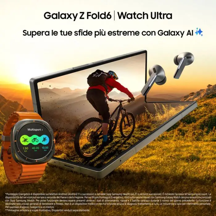 Samsung Galaxy Z Fold6 Smartphone AI, 512GB, RAM 12GB, Display 6,3&quot;/7,6&quot; Dynamic AMOLED 2X, Pink , 154567 , Immagine 8