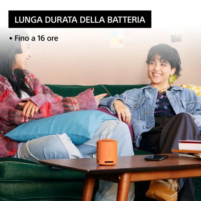 Sony SRS-XB100 - Speaker Wireless Bluetooth, portatile, leggero, compatto, da esterno, da viaggio, resistente IP67 impermeabile e antipolvere, batteria da 16 ore, cinturino versatile, chiama , 149970 , Immagine 5
