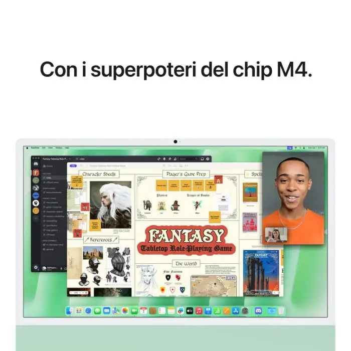 Apple iMac 24&quot;Retina Display 4,5K, Chip M4 con CPU 8‑core, GPU 8‑core, 16GB, 256GB SSD, Verde , 156407 , Immagine 6
