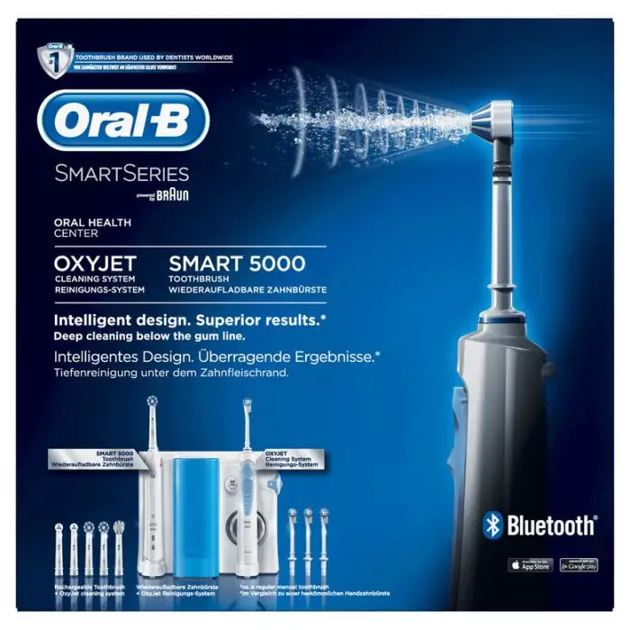 Oral-B Oral Center Spazzolino Elettrico Smart 5000 e Idropulsore Oxyjet + 4 testine , 117787 , Immagine 3