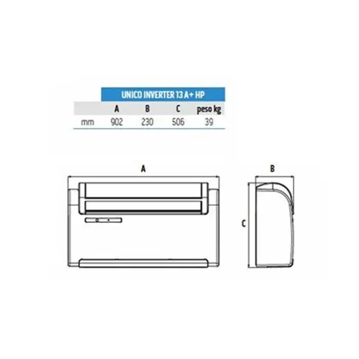 Olimpia Splendid Unico Inverter 13 A+ HP 2,8 W Bianco Window air conditioner , 115556 , Immagine 3