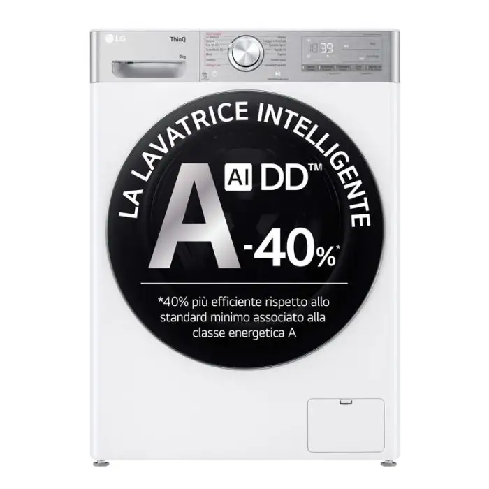 LG F4R9009TPWC Lavatrice 9kg AI DD, Classe A-40%, 1400 giri, TurboWash, Vapore , Lavatrici , 158863 , Immagine 2