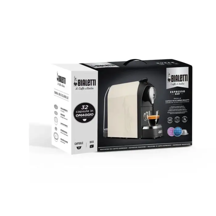 Bialetti Super Macchina da Caffè a Capsule Bundle Super Bianco + 32 caps , 153518 , Immagine 2
