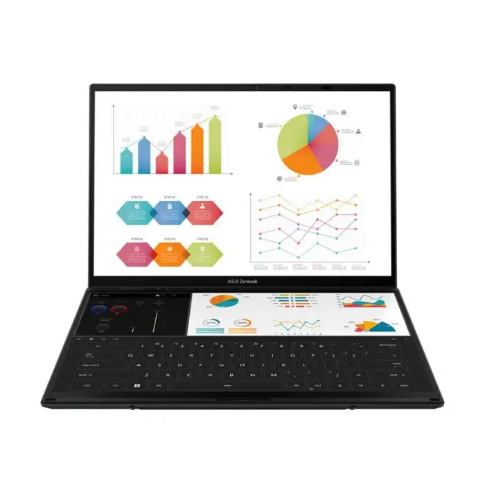 ASUS Zenbook Duo OLED UX8406MA-PZ286W Intel Core Ultra 7 155H Computer portatile 35,6 cm (14&quot;) Touch screen 3K 16 GB LPDDR5x-SDRAM 1 TB SSD Wi-Fi 6E (802.11ax) Windows 11 Home Grigio , Computer e portatili , 154149 , Immagine 5