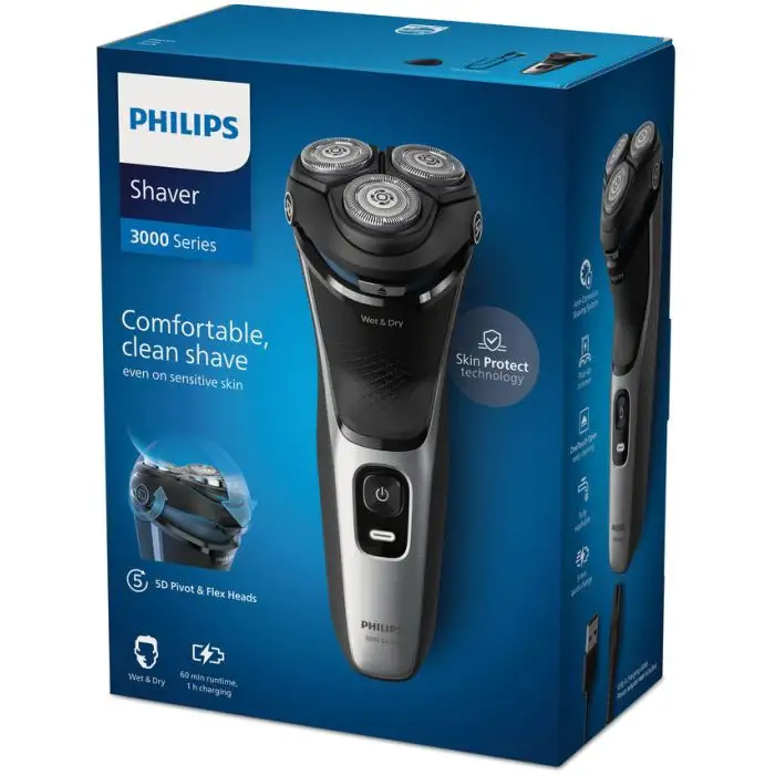 Philips Shaver 3000 Series S3143/00 Rasoio elettrico Wet &amp; Dry , 149256 , Immagine 6