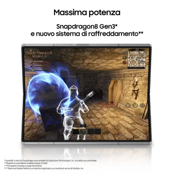 Samsung Galaxy Z Fold6 Smartphone AI, 512GB, RAM 12GB, Display 6,3&quot;/7,6&quot; Dynamic AMOLED 2X, Pink , 154567 , Immagine 6
