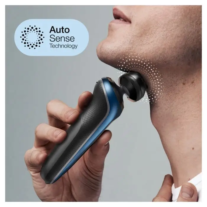 Braun Series 6 61-B1000s Rasoio Elettrico Uomo, SensoFlex, Wet&amp;Dry, Ricaricabile, Rasoio A Lamina Senza Fili, Blu , 157234 , Immagine 3
