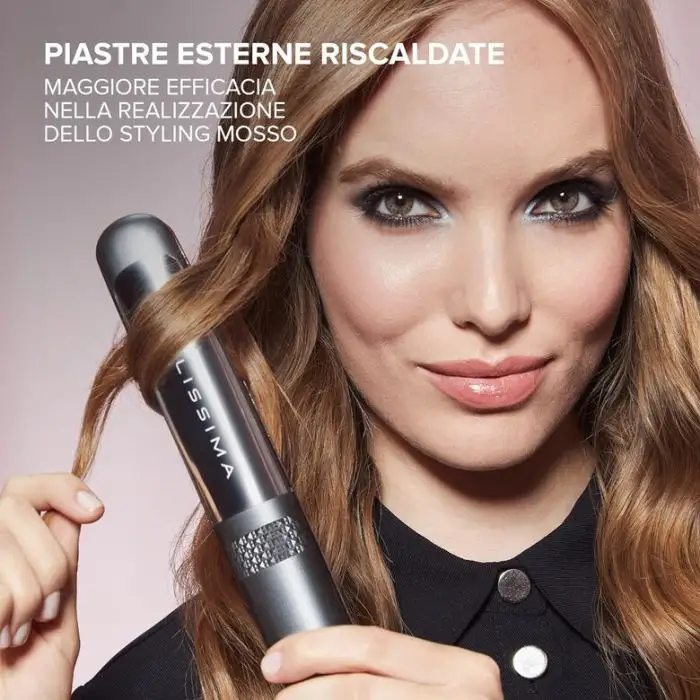 Bellissima Imetec Creativity Multistyle, Piastra per capelli Lisci o Mossi, Rivestimento ceramica, Particelle Diamante, Cheratina, Piastre Flessibili e Calde Anche Esternamente, 5 temperatur , 155356 , Immagine 4