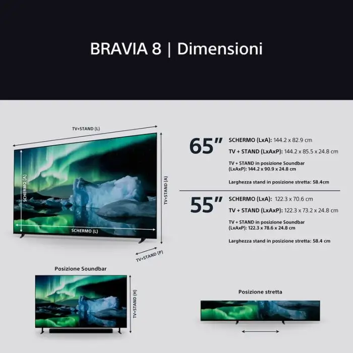 Sony K65XR83AEP Televisione Smart TV 65 Pollici Oled 4K Bravia Nero , 154015 , Immagine 21