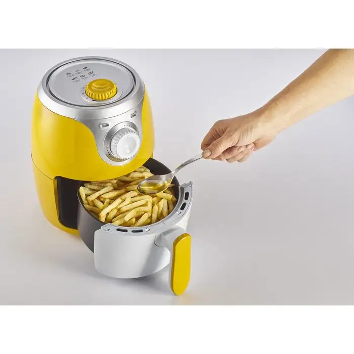 Ariete Airy fryer mini Singolo 2 L Indipendente 1000 W Friggitrice ad aria calda Argento, Bianco, Giallo , 115477 , Immagine 3