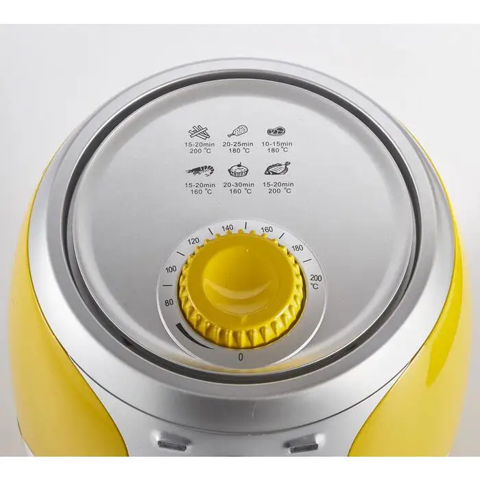 Ariete Airy fryer mini Singolo 2 L Indipendente 1000 W Friggitrice ad aria calda Argento, Bianco, Giallo , 115477 , Immagine 7