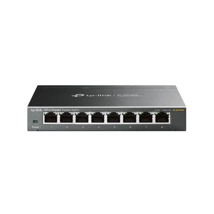 TP-LINK TL-SG108S Non gestito L2 Gigabit Ethernet (10/100/1000) Nero , 124633 , Immagine 2