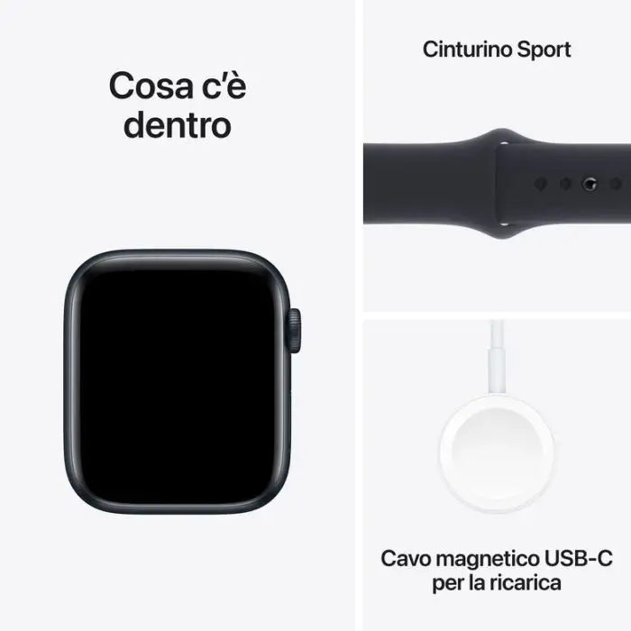 Apple Watch SE GPSCassa 44mm in Alluminio Mezzanotte con Cinturino Sport Mezzanotte - M/L , 149808 , Immagine 8