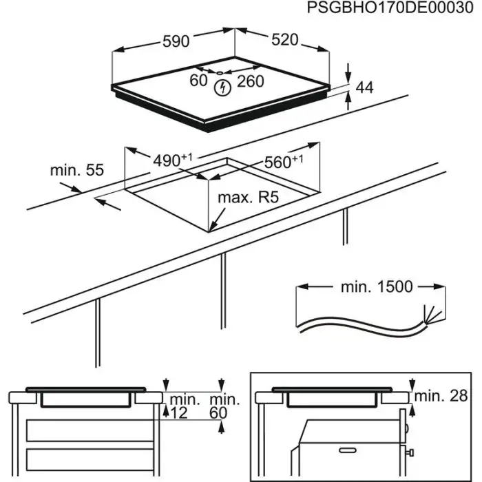 Electrolux LIT60443BW piano cottura Bianco Da incasso Piano cottura a induzione 4 Fornello(i) , 116888 , Immagine 3