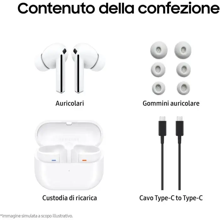 Samsung Galaxy Buds3 Pro Auricolari in-ear True Wireless Cuffie ergonomiche con luce LED Cancellazione attiva del rumore , 154603 , Immagine 9