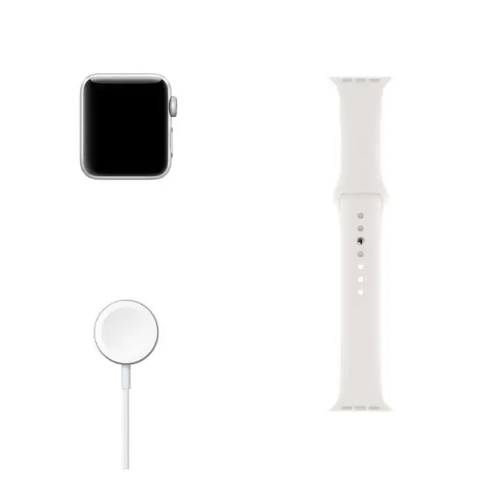 Apple Watch Series 3 GPS, 38mm in alluminio argento con cinturino Sport Bianco , 118608 , Immagine 6