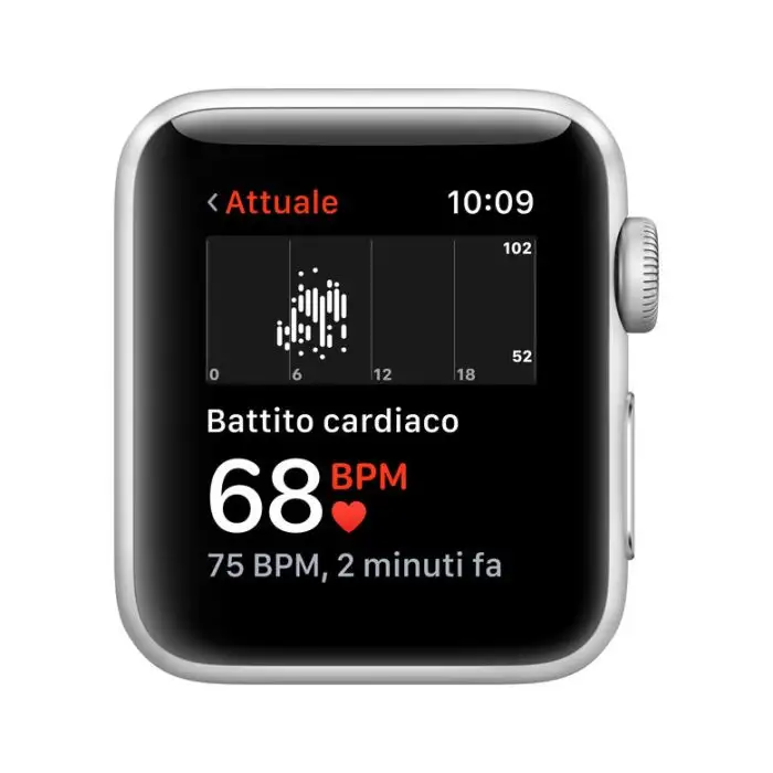 Apple Watch Series 3 GPS, 38mm in alluminio argento con cinturino Sport Bianco , 118608 , Immagine 5