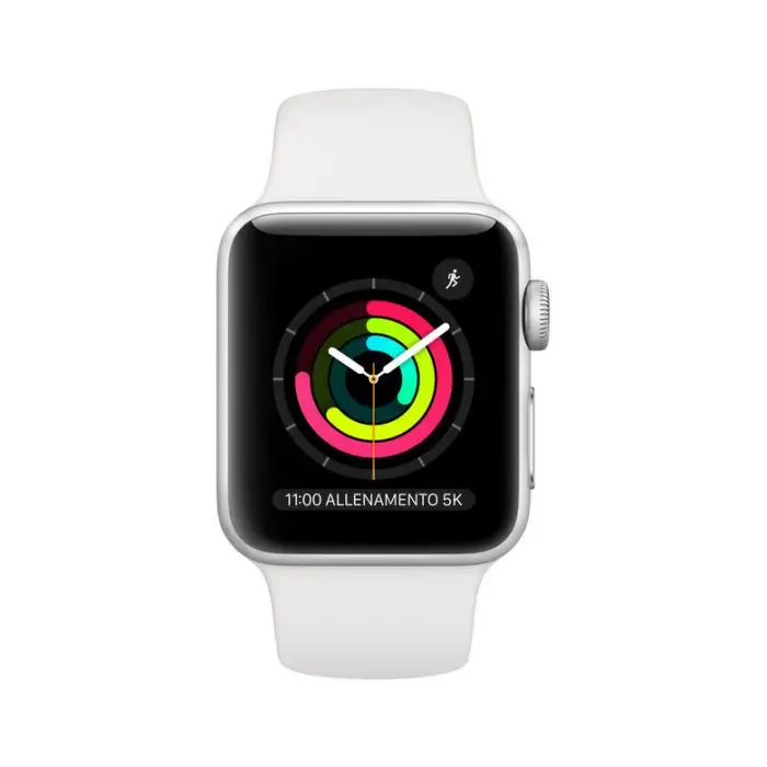 Apple Watch Series 3 GPS, 38mm in alluminio argento con cinturino Sport Bianco , 118608 , Immagine 2