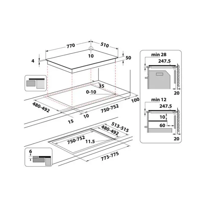 Whirlpool WL S2177 CPNE Nero Da incasso 77 cm Piano cottura a induzione 4 Fornello(i) , 147421 , Immagine 11