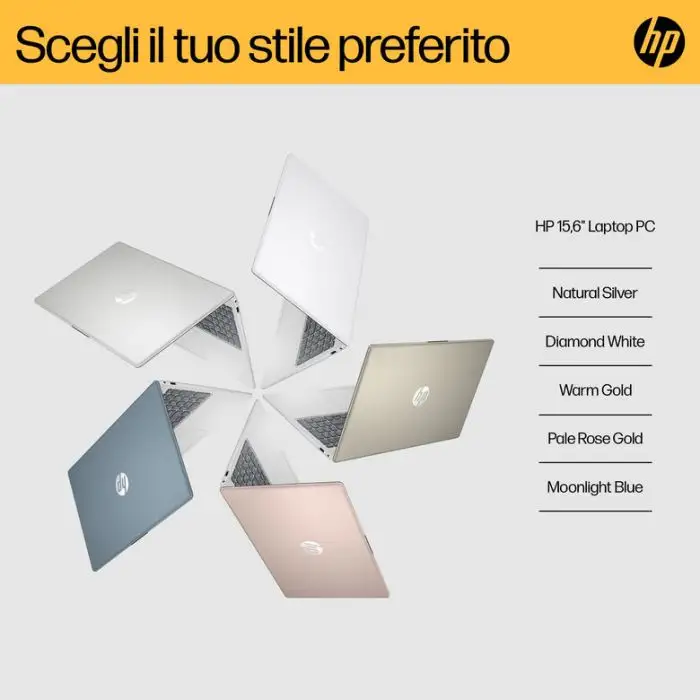HP 15-fc0041nl AMD Ryzen™ 5 7520U Computer portatile 39,6 cm (15.6&quot;) Full HD 8 GB LPDDR5-SDRAM 256 GB SSD Wi-Fi 6 (802.11ax) Windows 11 Home Grigio , 152315 , Immagine 9