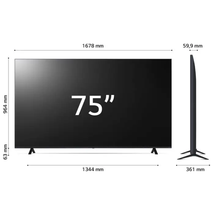 LG 75NANO82T6B Televisione Smart TV 75 Pollici Led 4K NANOcell Serie NANO82 3 HDMI , 153448 , Immagine 8