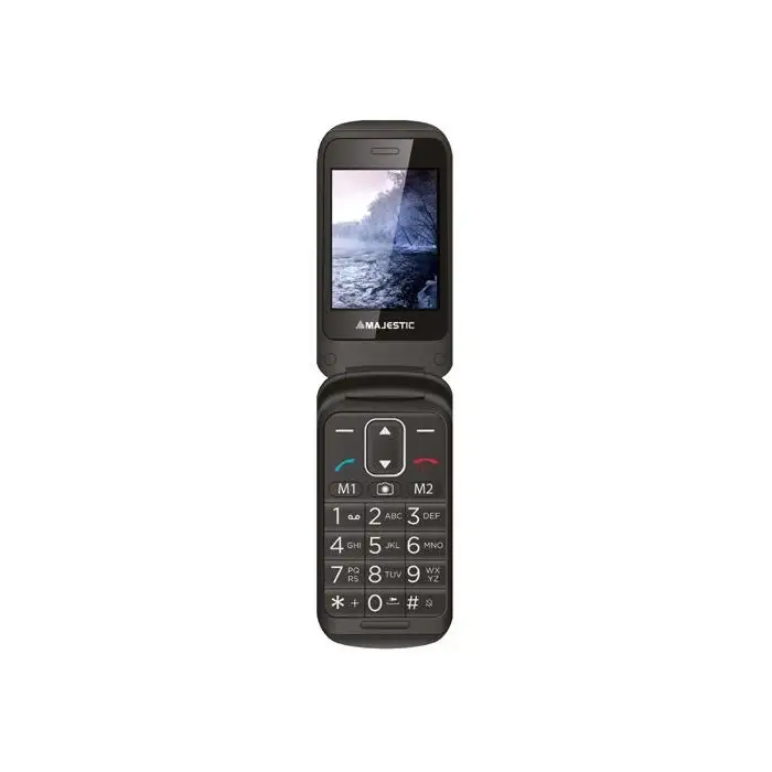 New Majestic Sileno 50R Flip 6,1 cm (2.4&quot;) 90 g Nero Telefono per anziani , 123241 , Immagine 2