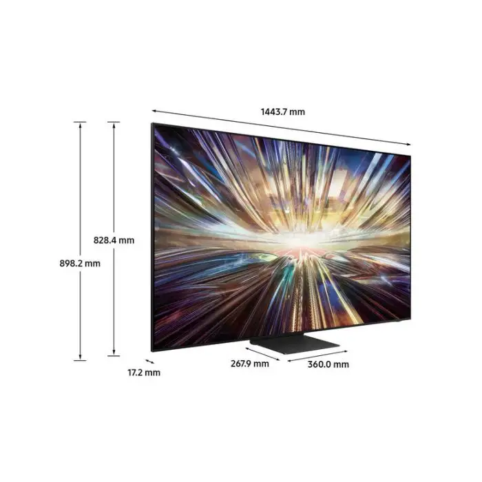 Samsung QE65QN800CDTXZT Televisione Smart TV 65 Pollici Qled 8K Neo Graphite Black NQ8 AI GEN2 Processor 8K AI Upscaling Infinity One Design Dolby Atmos , 153295 , Immagine 3