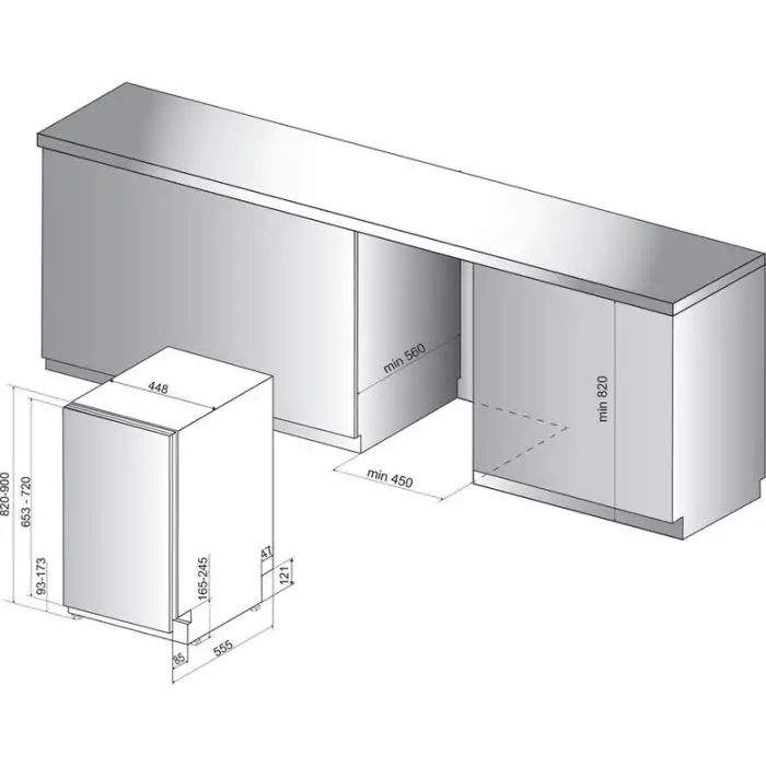 Whirlpool WSIC 3M17 lavastoviglie A scomparsa totale 10 coperti F , 121425 , Immagine 5