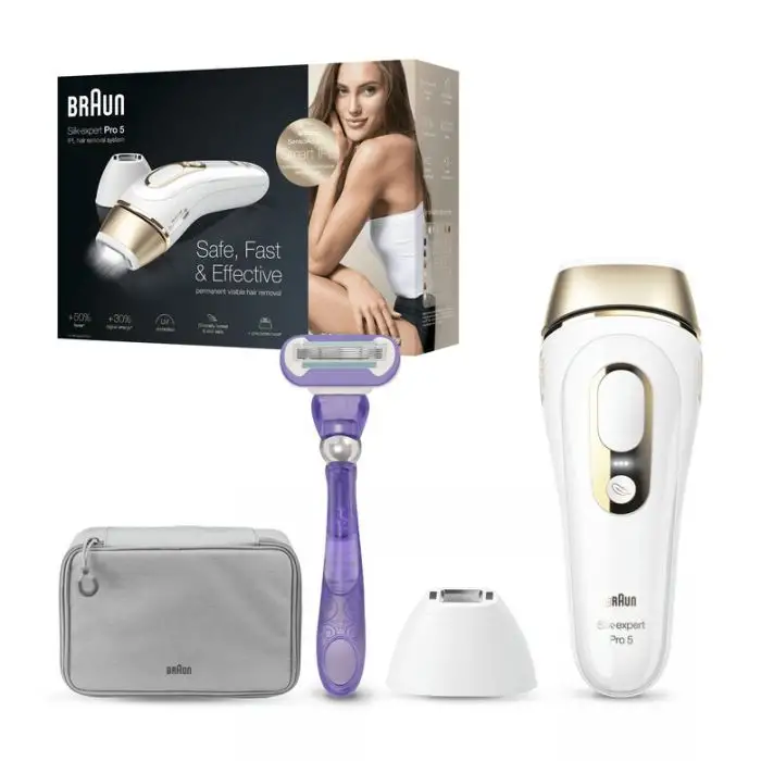 Braun Silk-expert Pro 5 PL5117 Epilatore Luce Pulsata Di Ultima Generazione, IPL, Epilazione Definitiva, Bianco E Oro , 132549 , Immagine 10