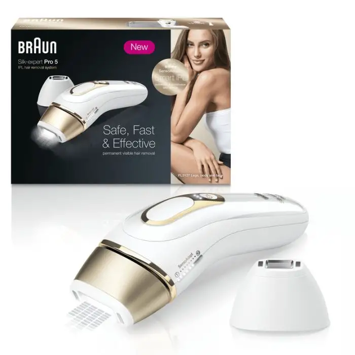 Braun Silk-expert Pro 5 PL5117 Epilatore Luce Pulsata Di Ultima Generazione, IPL, Epilazione Definitiva, Bianco E Oro , 132549 , Immagine 15
