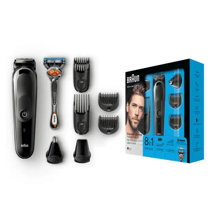 Braun Multigroomer Rifinitore 8-In-1 Tutto-In-1 MGK5060 Rasoio Barba Elettrico, Rifinitore E Tagliacape , 122161 , Immagine 3