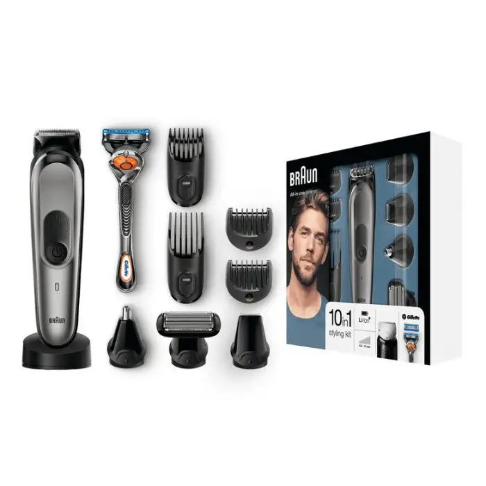 Braun Multigroomer Rifinitore 10-In-1 Tutto-In-1 MGK7021 Rasoio Barba Elettrico, Rifinitore E Tagliacap , 122163 , Immagine 3
