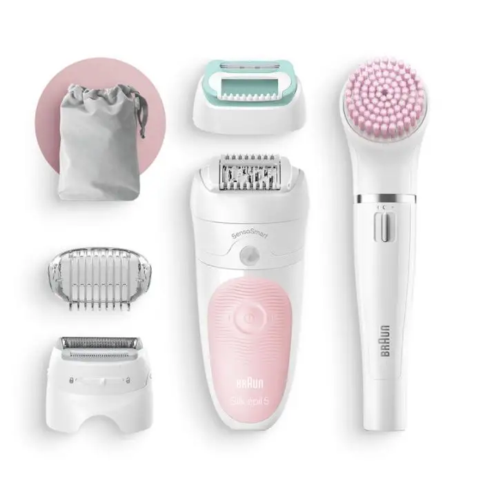 Braun Silk-épil 5 Wet&amp;Dry Silk-épil 5 5-875 Beauty Set Per Le Prime Epilazioni 4-In-1 Wet&amp;Dry Senza Fili – Epilatore Donna, Rasoio, Rifinitore, Kit Pulizia Viso , 122159 , Immagine 5