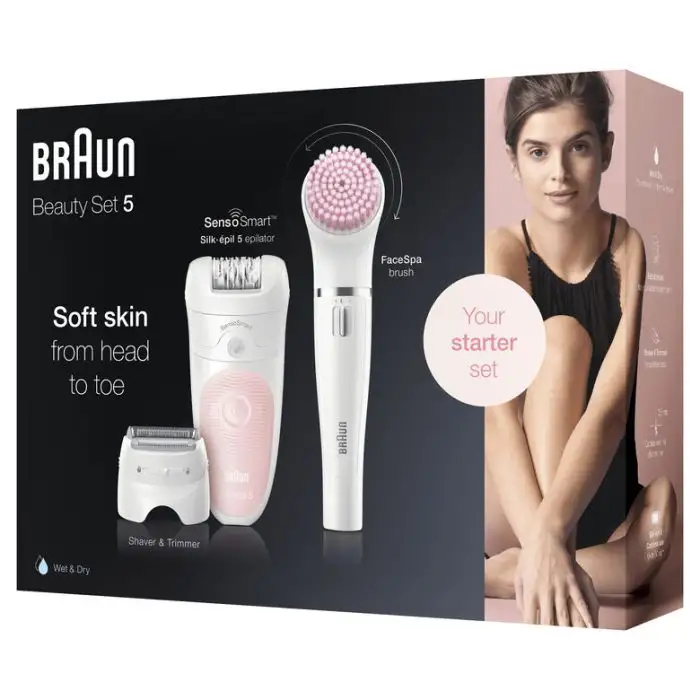 Braun Silk-épil 5 Wet&amp;Dry Silk-épil 5 5-875 Beauty Set Per Le Prime Epilazioni 4-In-1 Wet&amp;Dry Senza Fili – Epilatore Donna, Rasoio, Rifinitore, Kit Pulizia Viso , 122159 , Immagine 6