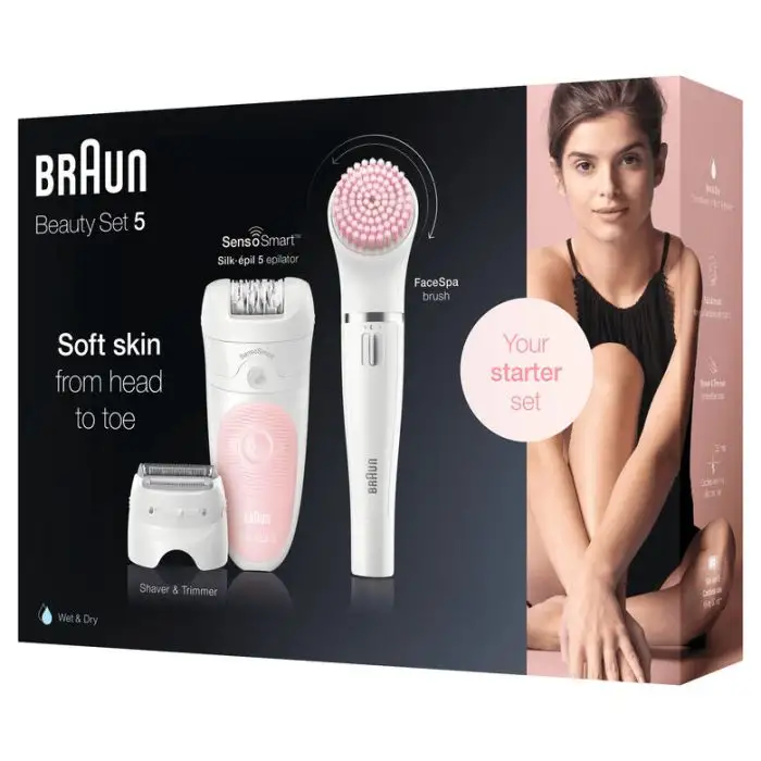 Braun Silk-épil 5 Wet&amp;Dry Silk-épil 5 5-875 Beauty Set Per Le Prime Epilazioni 4-In-1 Wet&amp;Dry Senza Fili – Epilatore Donna, Rasoio, Rifinitore, Kit Pulizia Viso , 122159 , Immagine 9