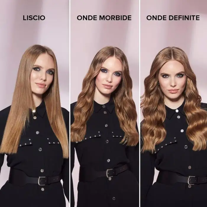 Bellissima Imetec Creativity Multistyle, Piastra per capelli Lisci o Mossi, Rivestimento ceramica, Particelle Diamante, Cheratina, Piastre Flessibili e Calde Anche Esternamente, 5 temperatur , 155356 , Immagine 6