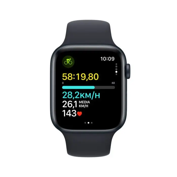 Apple Watch SE GPSCassa 44mm in Alluminio Mezzanotte con Cinturino Sport Mezzanotte - M/L , 149808 , Immagine 6