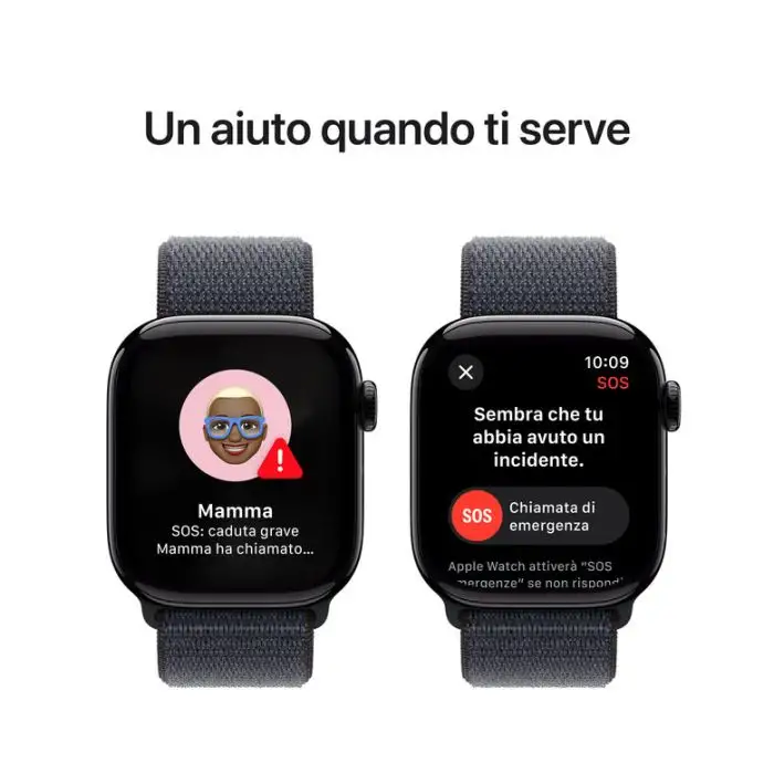 Apple Watch Series 10 Serie 10 GPS + Cellular 42mm Cassa in Alluminio color Jet Black con Sport Loop , 155629 , Immagine 6