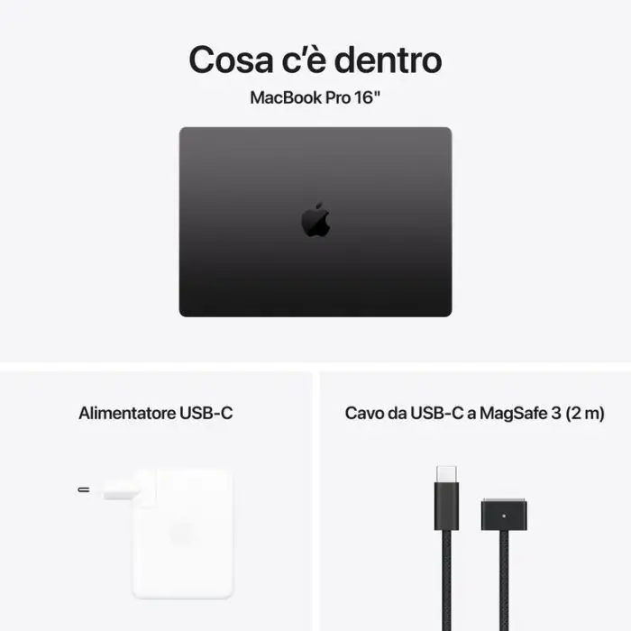 Apple MacBook Pro 16&quot;: Chip M4 Pro con cpu 14 core e gpu 20 core, 512GB SSD - Nero siderale , 156481 , Immagine 8