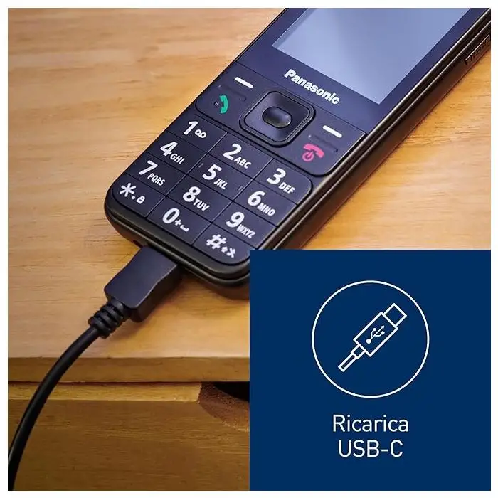 Panasonic KX-TF200 Telefono Cellulare, Dual-Band GSM, LCD TFT 2,4&quot; a Colori , 153893 , Immagine 6