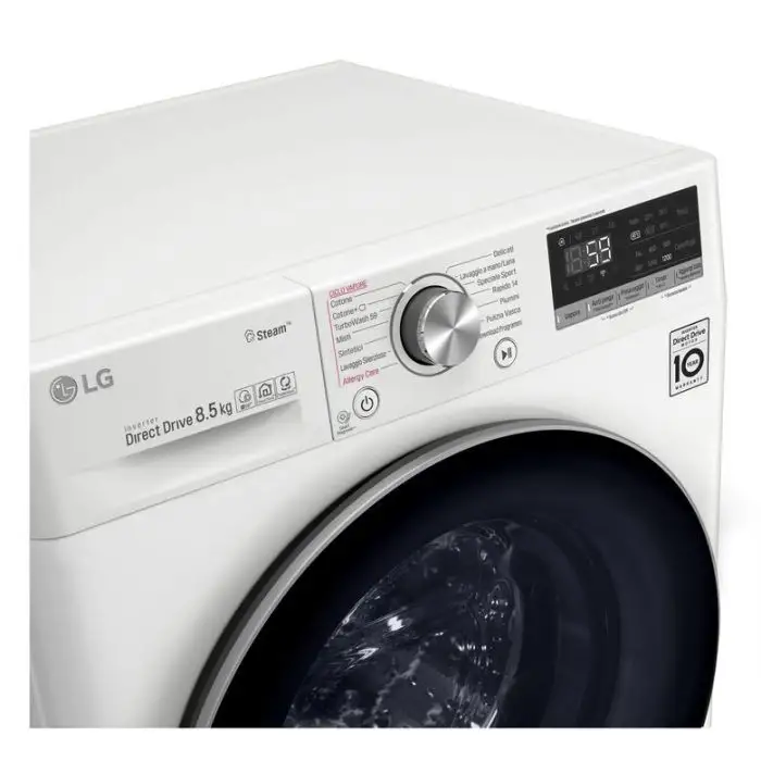 LG F2WV7S8P1 Lavatrice Slim Intelligente AIDD 8.5kg Vapore TurboWash 1400 Giri/min Carica frontale Classe A+++-30% , 125126 , Immagine 3
