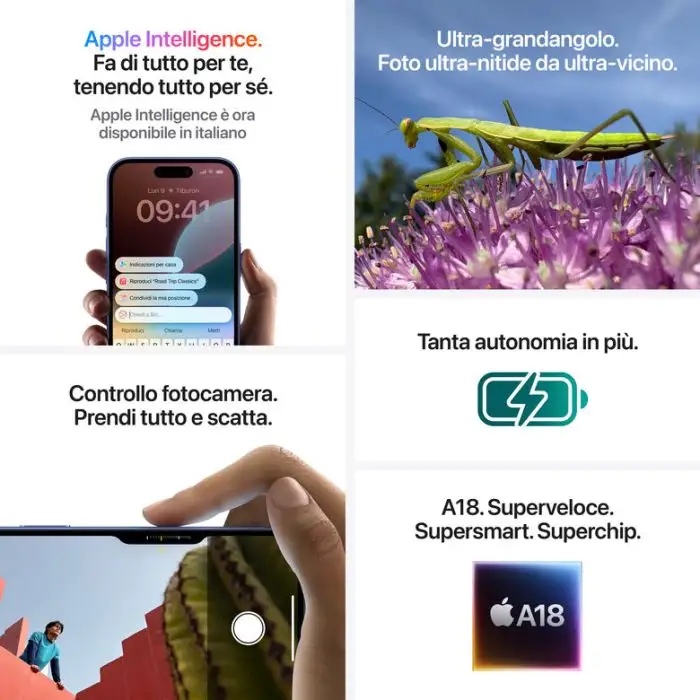 Apple iPhone 16 Plus 128GB Verde acqua , 155497 , Immagine 7