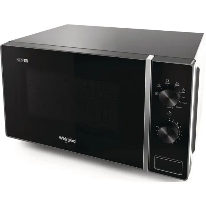 Whirlpool MWP 103 SB Superficie piana Microonde con grill 20 L 700 W Nero, Argento , 139428 , Immagine 2